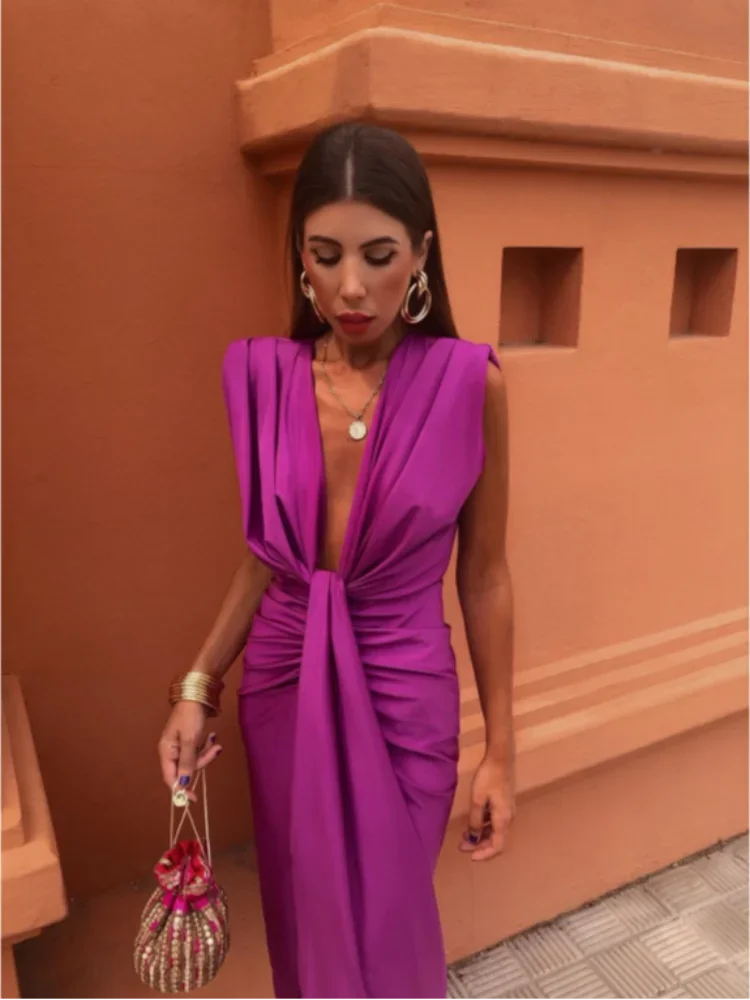 Yasia | Fiery Drape Dress